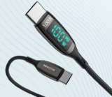 [#Ιστορικό_Χαμηλό] BlitzWolf BW-TC23:  Type C to Type C καλώδια 100W με ένδειξη V/A και κόστος απο 5.2€ !