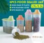 4Pcs Cereal Storage Box Plastic