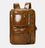 Ekphero Men Vintage Business Multi-Pockets Backpack