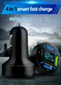 66W 4-Port USB PD Car Charger Adapter