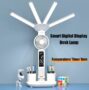 Multifunctional Desk Clock 4 Heads LED Eye Protection Desk Lamp