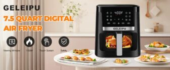 [#Ιστορικό_Χαμηλό] GELEIPU DL27 – Ένα 7lt Air Fryer (1700W) με LCD οθόνη αφής και παράθυρο για να βλέπεις τι μαγειρεύεις στα 49.4€!