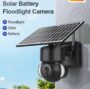 Sectec Tuya WiFi Outdoors Camera 1080P Solar Powered Surveillance Cam Intelligent Monitoring PIR Human Detection Color IR Night Vision Two-way...