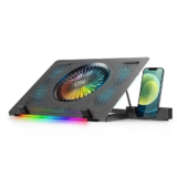 BlitzWolf BW-HS1: Βάση ψύξης λάπτοπ με 5 ανεμιστήρες. RGB φωτισμό και υποδοχή για το κινητό σας στα 24.6€!