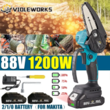 Μίνι αλυσοπρίονο μπαταρίας 1200W της VIOLEWORKS με 1/2 μπαταρίες και λάμα 4″ απο 34.8€ τελική τιμή από Τσεχία!