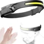 Bikight LX200 Wave Sensor 1200mAh 270 Wide Range 350LM 5 Lighting Modes LED Headlamp USB Rechargeable Head Torch COB Outdoor...
