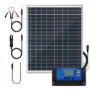 ZGZXSEXHZ 20W Portable Solar Panel Kit With 100A Solar Charge Controller 33x40cm LCD USB Port For RV Camping Home Off...