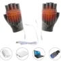 TENGOO 1pair Heated Gloves Mittens Knitting Fingerless Comfortable Winter Gloves for Indoor or Outdoor Man Women