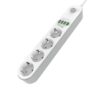 LDNIO SE4432 2500W Power Strip with 4 Outlets+4 USB-A