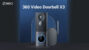 360 X3 Video Doorbell, 5MP Camera, 8GB Storage Wi-Fi Base Station, Radar Sensor, Night Vision Anti-theft Automatic Siren