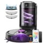 Vactidy WI5 Robot Vacuum Cleaner with Mop Function,Bagless Multi Cyclone Suction Station,10000Pa Suction,LiDAR Navigation,180 Min Runtime,5 Cards,for Pet Hair and...