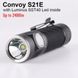 Convoy S21E : Ποιοτικότατος μίνι φακός, με SST40 LED 2400Lumens  και φόρτιση μέσω USB-C στα 20€!!