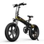 ADO A20F+ 500W 36V 10.4Ah 20in Snow Tire Electric Bicycle 70Km Mileage 120Kg Max Load Electric Bike