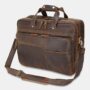 E Ekphero Men PU Leather Multifunction Large Capacity Vintage 14 Inch Laptop Bag Multi-Layers Briefcase Handbag Crossbody Bag