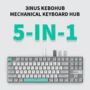 3inuS 87-Key 5-in-1 Mechanical Keyboard, Multi-Port Hub, Hot-Swappable USB-C Wired Gaming Keyboard, Compatible with Mac & Windows OS - Blue...