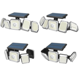Somoreal SM-OLT1 : IP65 Εξωτερικό φωτιστικό, με ηλιακό Panel, PIR Sensor και 5 περιστρεφόμενες κεφαλές, στα 22.4€!