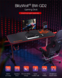 BlitzWolf BW-GD2 : Gaming γραφείο της Blitzwolf με Full Desk Mousepad, και πολλές ευκολίες στα 104.9€ από Τσεχία