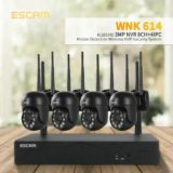 [#Ιστορικό_Χαμηλό] ESCAM WNK614 : Ολοκληρωμένο σύστημα παρακολούθησης, με 4 περιστρεφόμενες κάμερες 3MP και οκτακάναλο καταγραφικό.