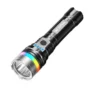 SMILING SHARK SD 5473 LED Flashlight Zoomable COB RGB Colorful 4000mAh 21700 USB Rechargeable Aluminum Waterproof Portable Camping Hiking Emergency...