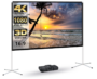 AODIOU Projector Screen and Stand Portable Outdoor