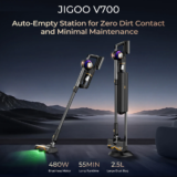 JIGOO V700: Στύλ και δύναμη, σε μια εξαιρετική ασύρματη σκούπα, με πολύ βολική βάση με σακούλα!