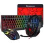TF800 RGB 4 In 1 Gaming Keyboard and Mouse Headset Mouse Pad Keyboard Ergonomic Light Mechanical Feel Gaming Combo Set