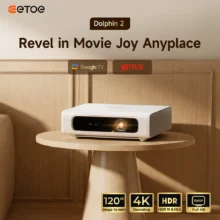 ETOE Dolphin 2: Ο φορητός RGB Laser προβολέας με Google TV που κάνει την τηλεόραση να μοιάζει περιττή