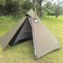 Xmund Pyramid Tent 320x320x160cm PU3000 Waterproof Double Layer Stove Jack Mesh Inner For Camping Backpacking Hiking Outdoor Shelter