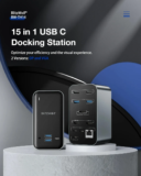 BlitzWolf BW-TH14 : Docking Station 15 θέσεων, με USB, DisplayPort,HDMI, Ethernet και VGA θύρες!