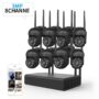 [8 Κάμερες] XIAOVV 8CH 3MP Security Camera System Surveillance H.265+ P2P 5X Zoom WIFI IP Camera NVR Kit