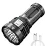TANJE 8*P900+COB Super Bright Type-C Rechargeable ABS Housing Flashlight