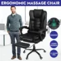 Snailhome Massage Reclining Office Chair Adjustable Height