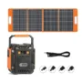 Flashfish 200W Power Station 110V 220V 48000mAh + 100W Foldable Solar Panel