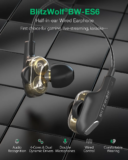BlitzWolf BW-ES6: Dual Driver ακουστικά με βύσμα 3.5mm και διπλό μικρόφωνο για Noise Canceling στα 10,9€