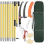 Extendable Tree Pruner 7.3 27 ft Fiberglass Pole Saw Sharp Alloy Steel Blade Manual Tree Trimmer Lightweight Telescopic High Branch...