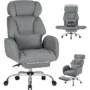 HOFFREE Criss Cross Office Chair with Footrest and Adjustable Armrests and Headrest 90 135 Back Adjustable Wide Seat Comfy Desk...