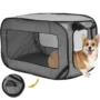 Xmund Foldable Dog and Cat Travel Crate Portable PopUp Dog Crate with Zipper Mesh Door Foldable Small Dog Seat Kennel...