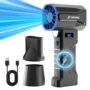 Drillpro V8 Turbo Fan 60,000 RPM 53mm Brushless Motor 1200grams Wind Pressure Adjustable High Power Cordless Blower Portable Air Duster...