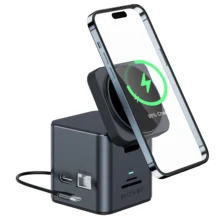 [#Ιστορικό_Χαμηλό] BlitzWolf BW-TH17: USB-C Docking station με magsafe ασύρματο φορτιστή 15W στα 23.4€!