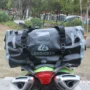 Xmund 66L Motorcycle Waterproof Tail Bag Roll Top Duffel with Mounting Straps for Adventure Touring Camping Travel