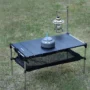 Xmund Aluminum Folding Table 70x37x35.5cm 25kg Load Camping Picnic Barbecue Portable Lightweight With Storage Bag And Lantern Pole