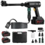 Hcalory E1 6 in 1 1000PSI High Pressure Car Washer Dual Batteries Portable Efficient Cleaning Tool for Car Patio Garden...