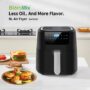 BioloMix BAF500D 1400W Air Fryer, 5L Hot Oven Cooker, 8 Presets, Nonstick Dual Pot, LED Touchscreen