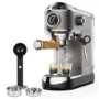 BioloMix CM7008 Semi-Automatic Espresso Coffee Maker with Milk Steam Frother Wand, 20 Bar Pressure, 1.1L Water Tank, Single/Double Cup