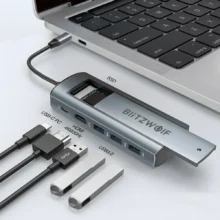 [#Ιστορικό_Χαμηλό] BlitzWolf BW-Neo TH13: USB-C Docking station με 4 USB, HDMI θύρα και υποδοχή για M2 SSD στα 20.7€!