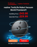 Realme TechLife Robot Vacuum. Η πρώτη ρομποτόσκουπα της Realme έρχεται σε ΤΡΟΜΕΡΗ ΤΙΜΗ απο Γαλλία τις επόμενες ημέρες.