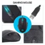 Inphic PW1 Wired Gaming Mouse 6 Keys Macro Definition Glowing Mute Mouse