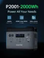 OUKITEL P2001 Ultimate 2000W Portable Power Station, 2000Wh LiFePO4 MPPT Solar Generator with Pure Sine Wave AC Outlets