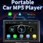 Portable Car MP5 Player FM Radio 7-inch Touch Screen, Support Bluetooth Music and Hands-free Calling