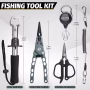 Fishing Tool Set Fishing Gear Fish Lip Gripper 12cm Fishing Scissors 20cm Fishing Pliers with Lanyard Fishing Tool Accessories